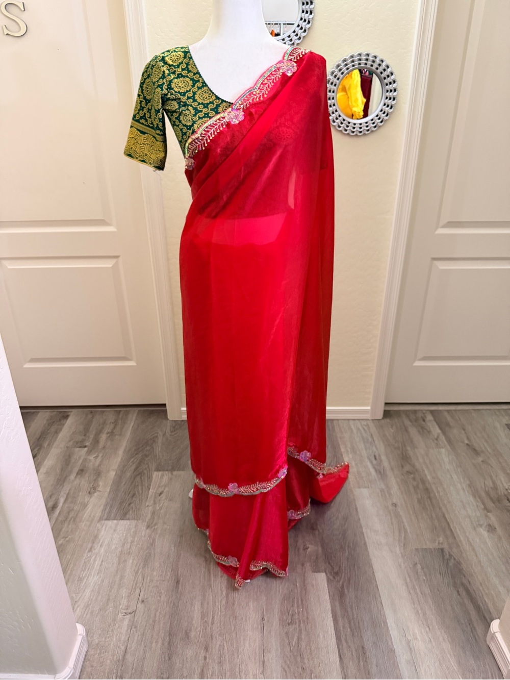 Red saree